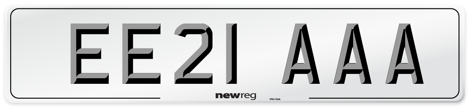 EE21 AAA Number Plate from New Reg